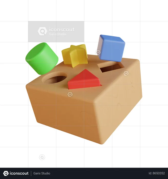 Shape Sorting Cube  3D Icon