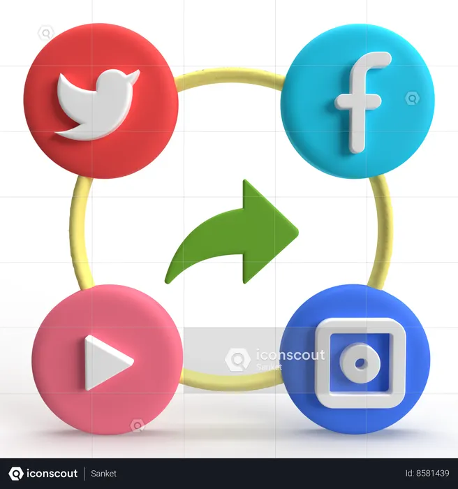 Share  3D Icon