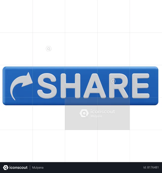 Share Button  3D Icon