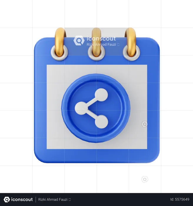 Share Calendar  3D Icon