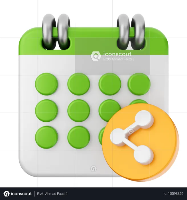 Share Calendar  3D Icon