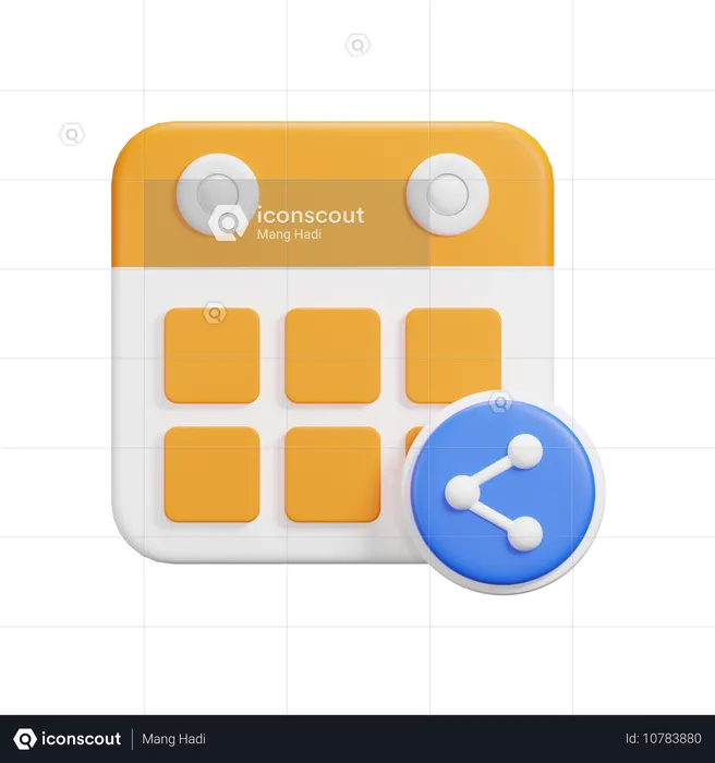 Share Calendar  3D Icon