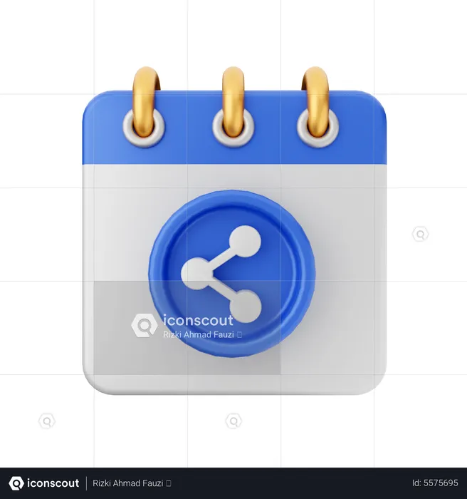 Share Calendar  3D Icon