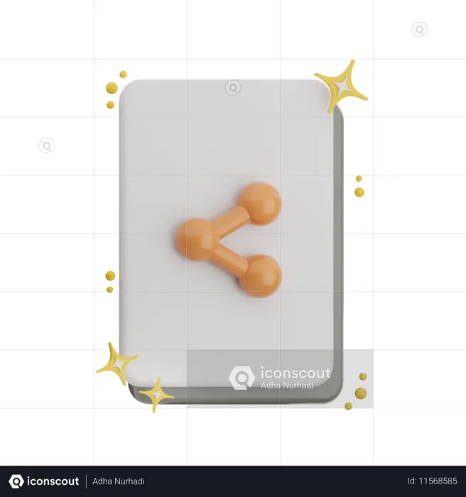 Share Document  3D Icon