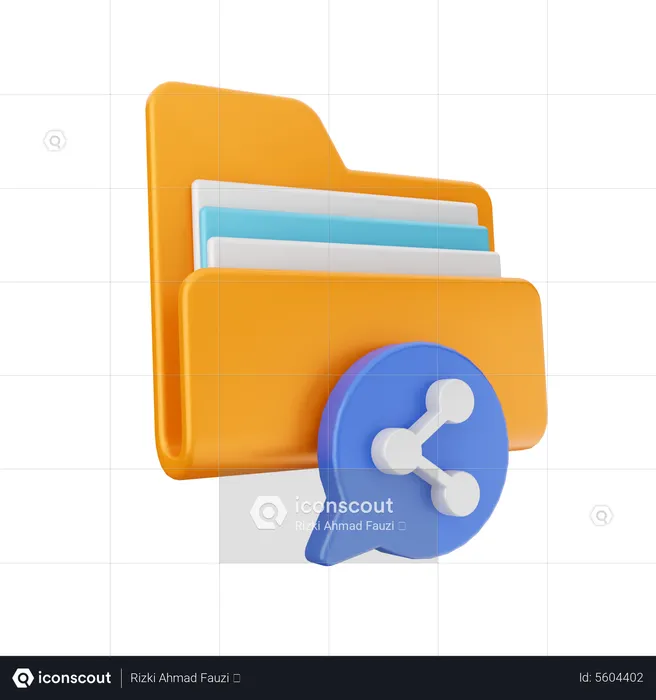 Share File  3D Icon