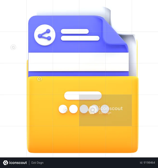Share Folder  3D Icon