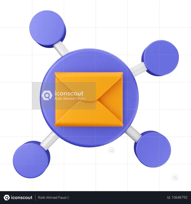 Share Mail Message  3D Icon