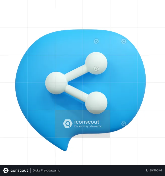 Share message  3D Icon
