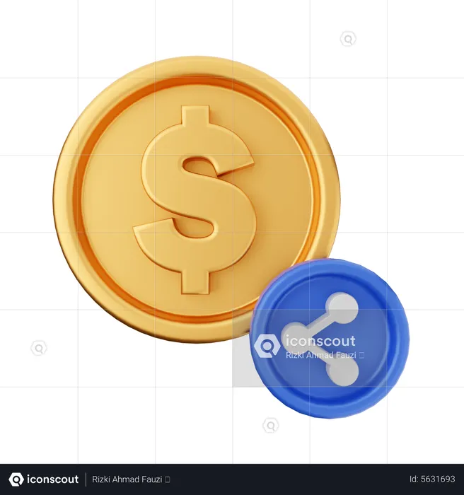 Share Money  3D Icon