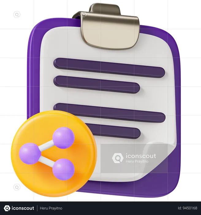 Share Task  3D Icon