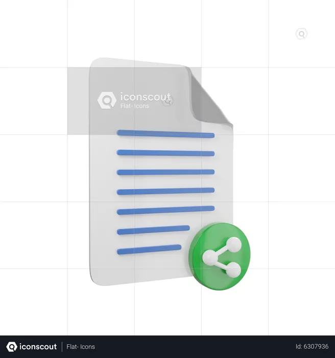 Shared File  3D Icon