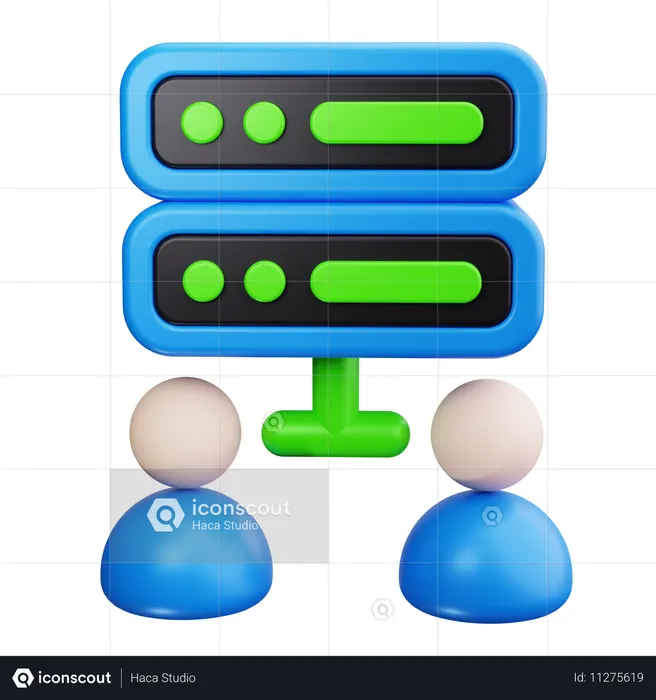 Shared Server, server, hosting, resources, network  3D Icon