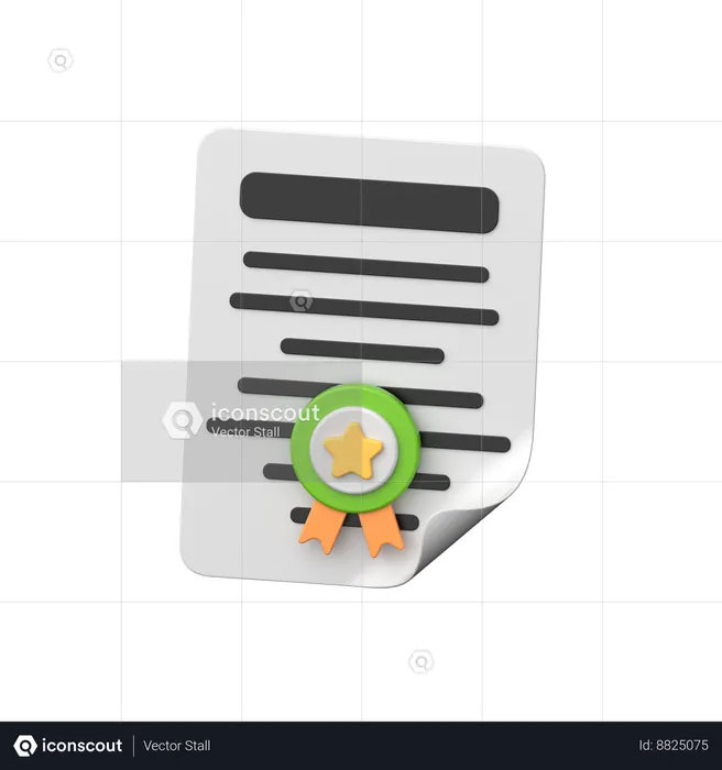 Shares Certificate  3D Icon