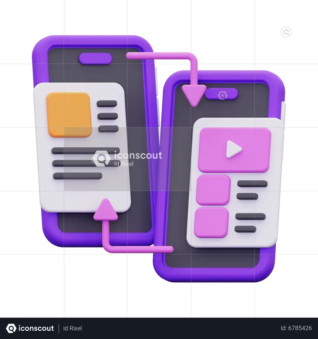 Sharing content  3D Icon