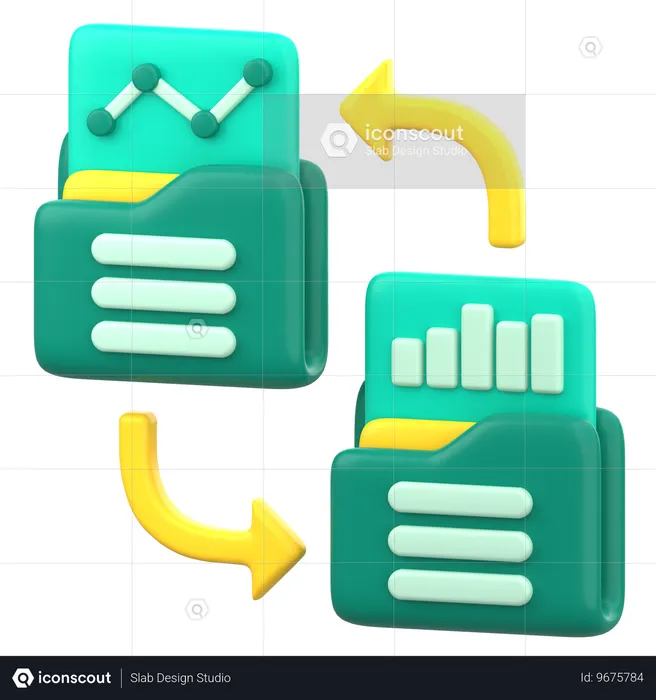 Sharing Database  3D Icon