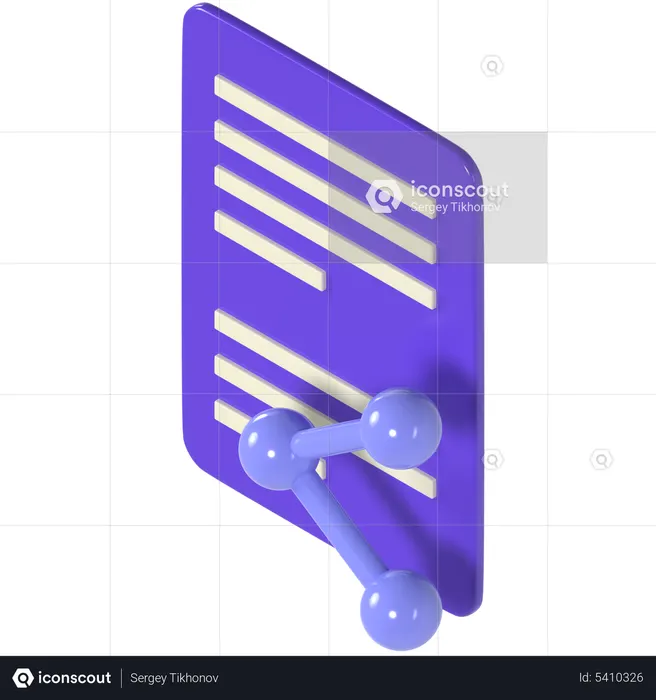 Sharing File  3D Icon