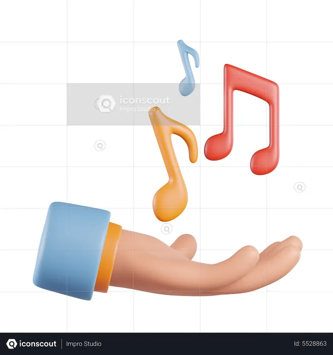 Sharing Music  3D Icon