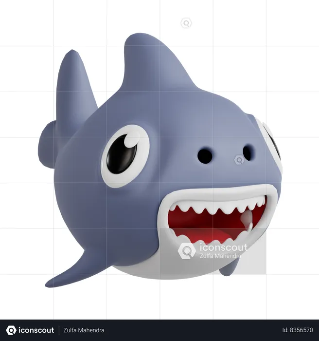 Shark Emoji 3D Icon