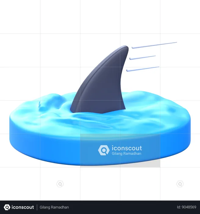 Shark Fin  3D Icon