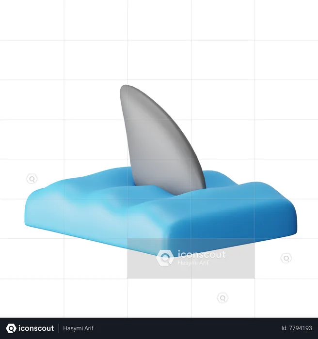 Shark Fins  3D Icon
