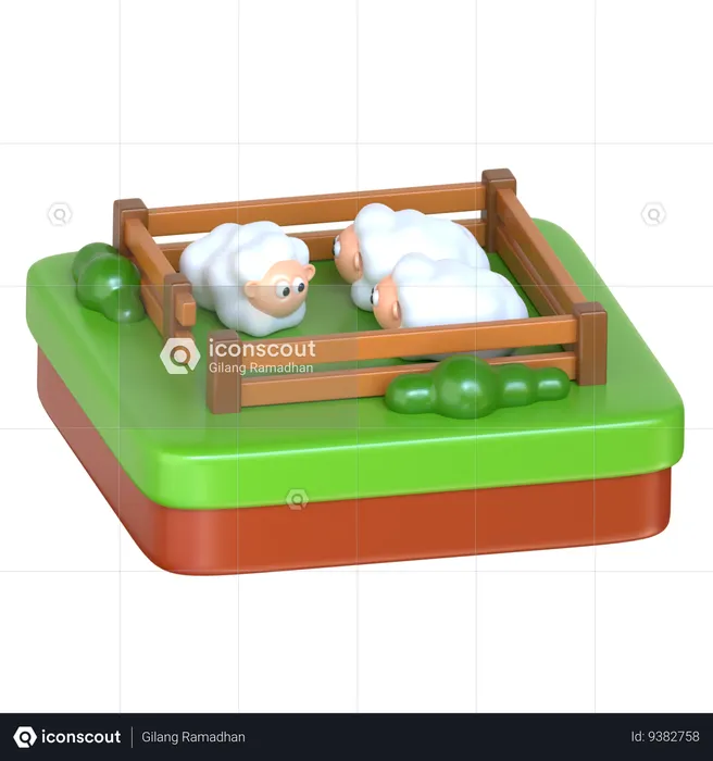 Sheep Farm  3D Icon