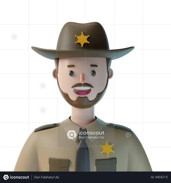 Sheriff  3D Illustration