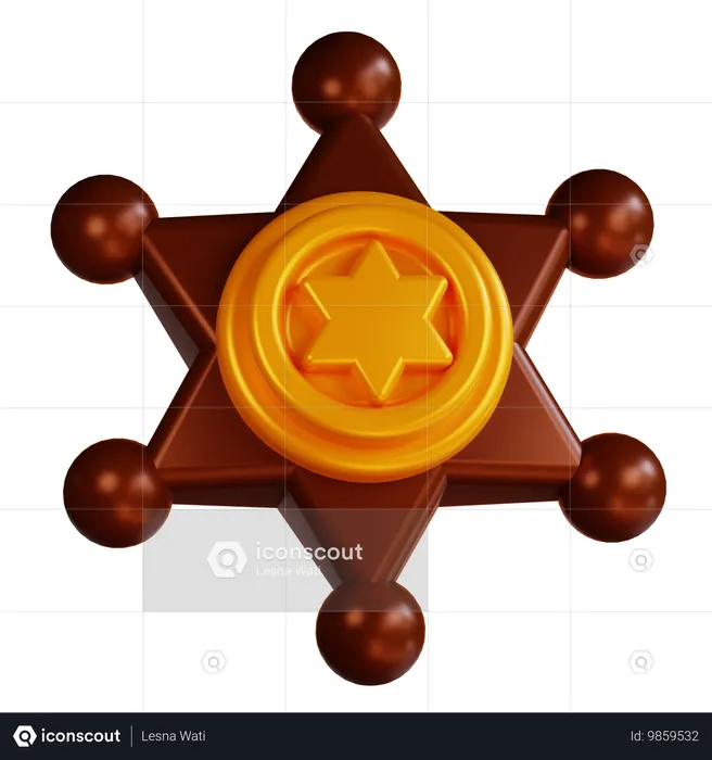 Sheriff Badge  3D Icon