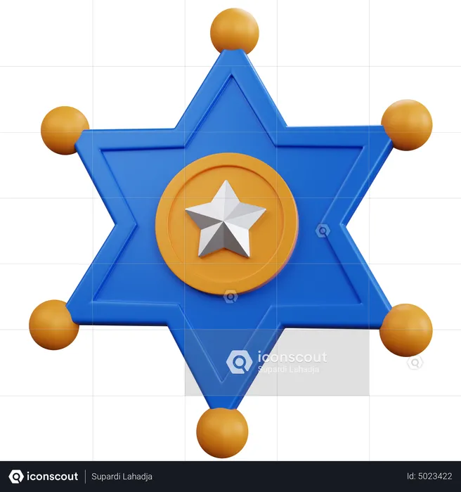 Sheriff Badge  3D Icon