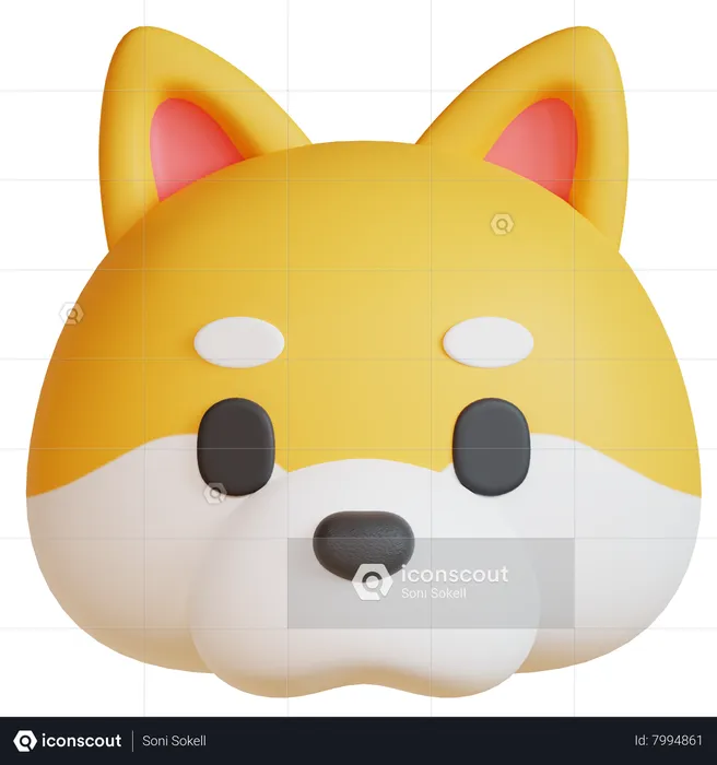 Shiba Inu  3D Icon