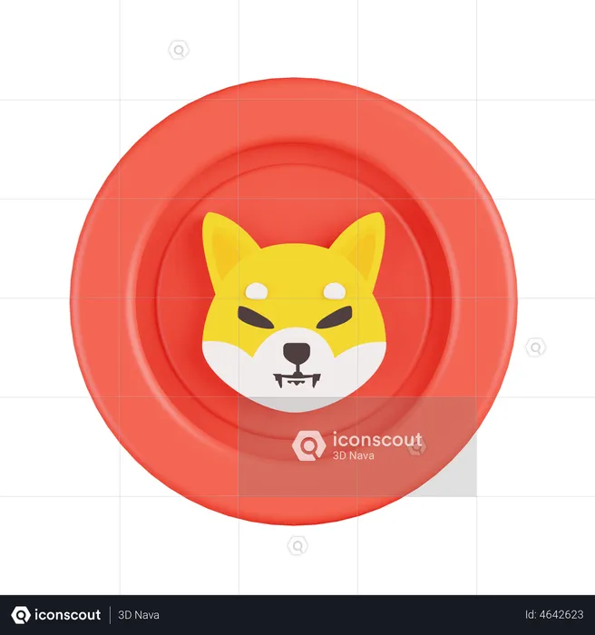 Shiba Inu  3D Illustration