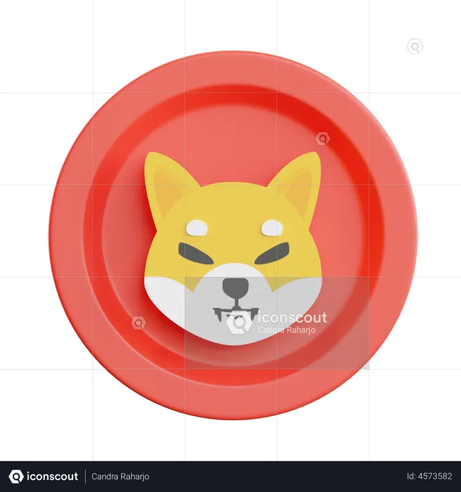 Shiba Inu Coin  3D Illustration