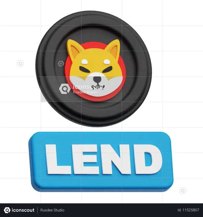 Shiba inu empresta  3D Icon