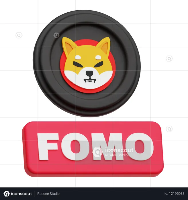 Shiba Inu Fomo  3D Icon