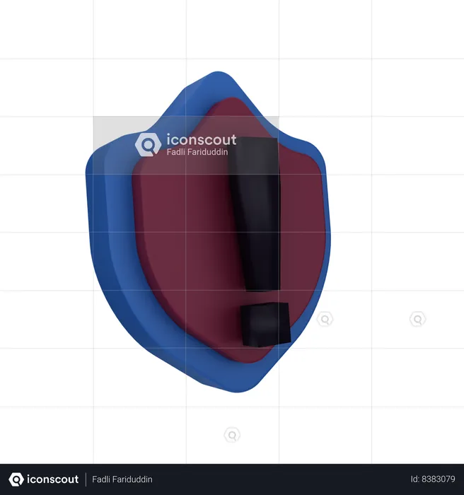 Shield Alert  3D Icon
