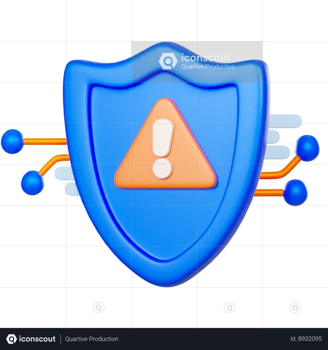Shield Alert  3D Icon