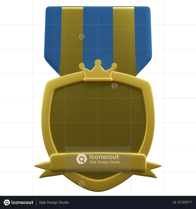 Shield Badge  3D Illustration