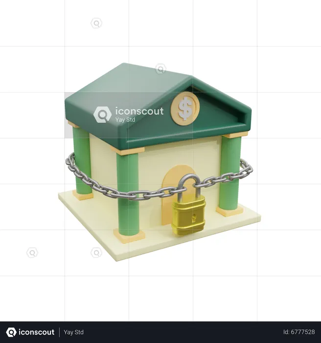 Shield Bank  3D Icon