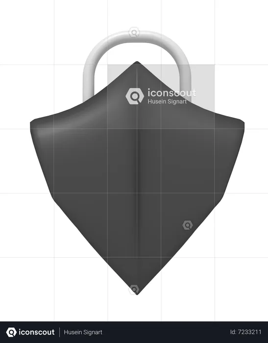 Shield Lock  3D Icon