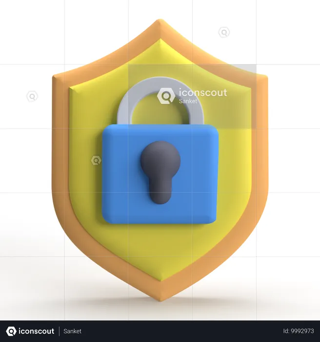 Shield Protection  3D Icon