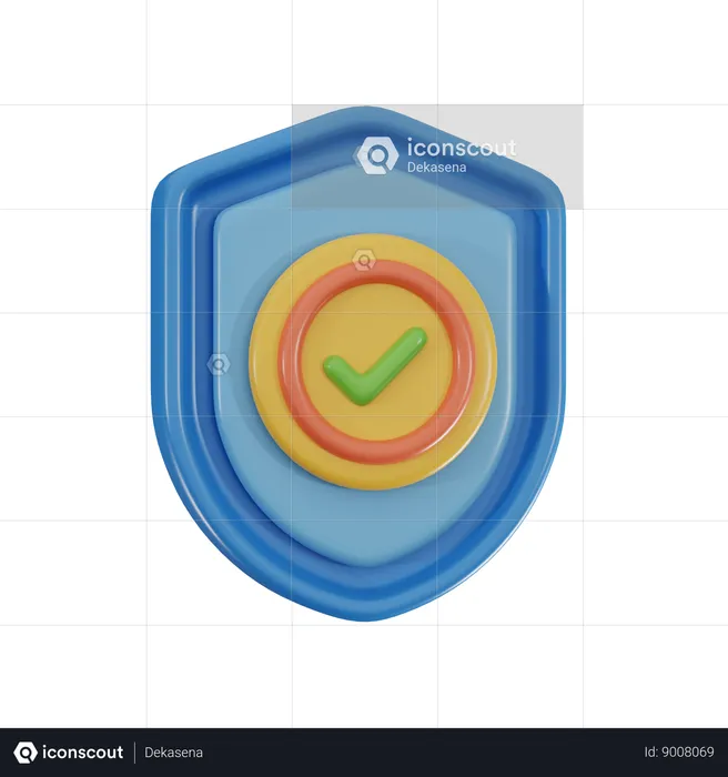 Shield Protection  3D Icon