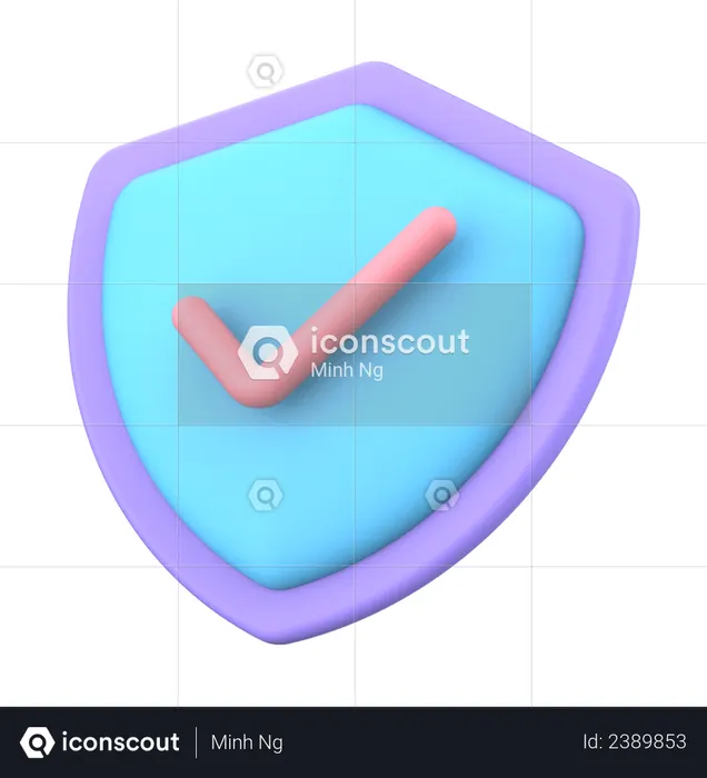 Shield protection  3D Icon