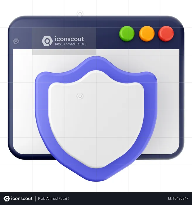 Shield Protection Website  3D Icon