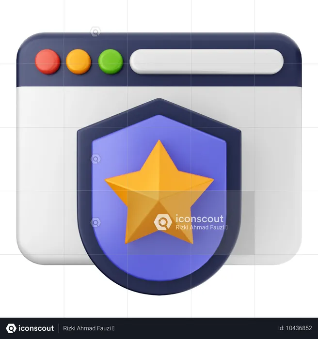 Shield Protection Website  3D Icon