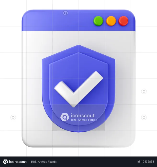 Shield Protection Website  3D Icon