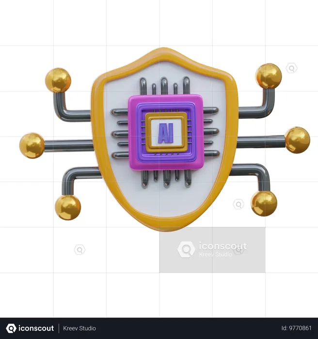 Shield Protector Ai  3D Icon