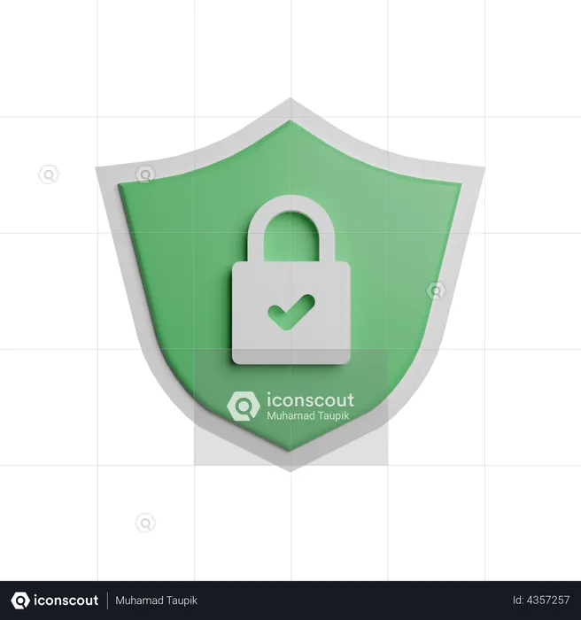 Shield Security  3D Illustration