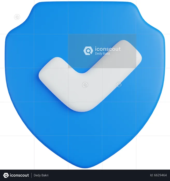 Shield Verification  3D Icon
