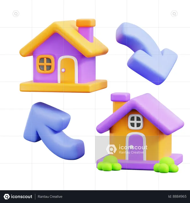 Shifting home  3D Icon