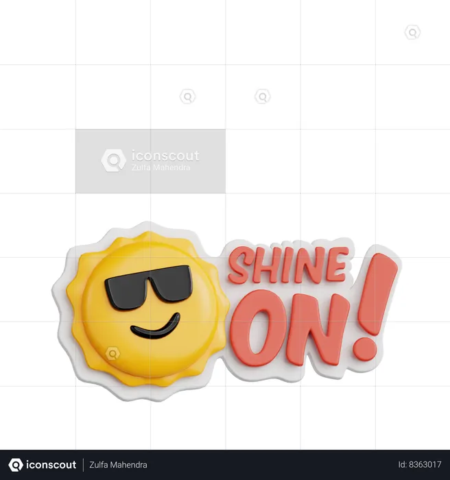 Shine On  3D Sticker