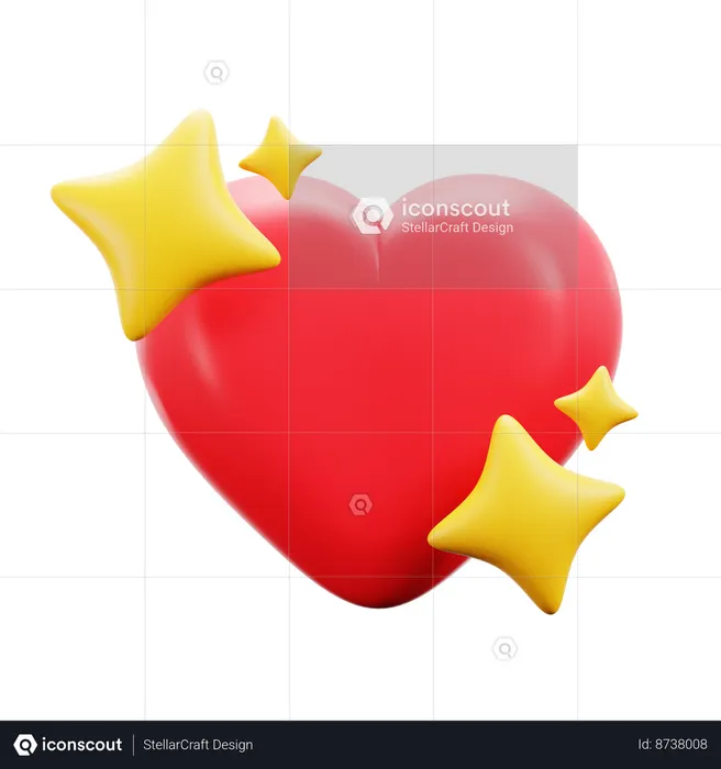 Shining Heart  3D Icon